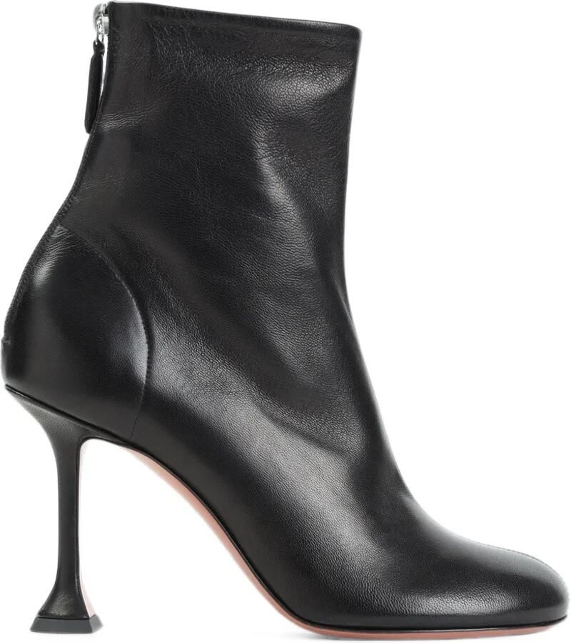 Amina Muaddi Iris bootie 95 black nappa Zwart