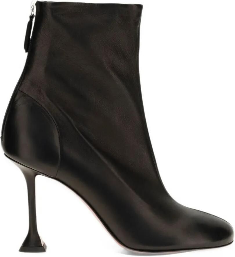 Amina Muaddi Iris booties 95 black nappa Zwart