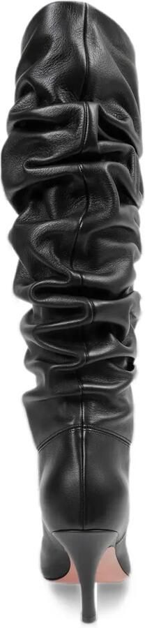 Amina Muaddi Jamie slouch bootie 80 black nappa Zwart - Foto 2