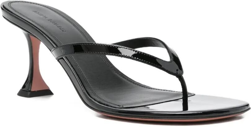 Amina Muaddi Juliette lakleren sandalen Zwart - Foto 2