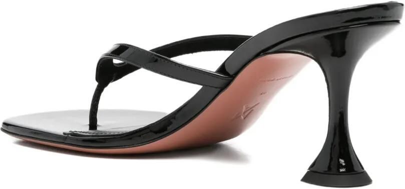 Amina Muaddi Juliette lakleren sandalen Zwart - Foto 3