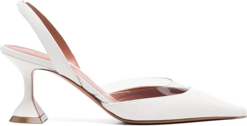 Amina Muaddi Lara slingback pumps Wit