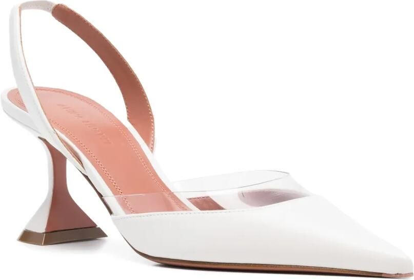 Amina Muaddi Lara slingback pumps Wit - Foto 3