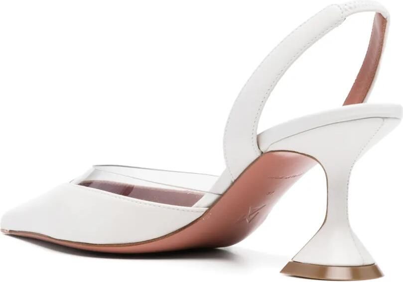 Amina Muaddi Lara slingback pumps Wit - Foto 2
