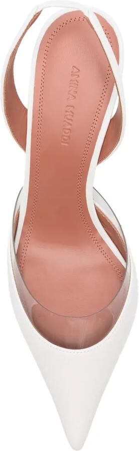 Amina Muaddi Lara slingback pumps Wit - Foto 4