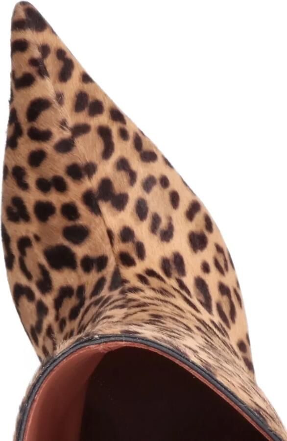 Amina Muaddi leopard-print calf hair boots Bruin - Foto 3