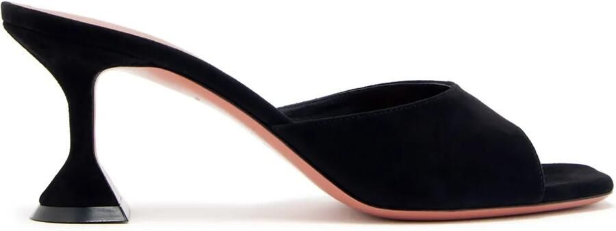 Amina Muaddi Lupita 70 suède slippers Zwart