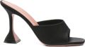 Amina Muaddi Lupita 95 satijnen slippers Zwart - Zwart