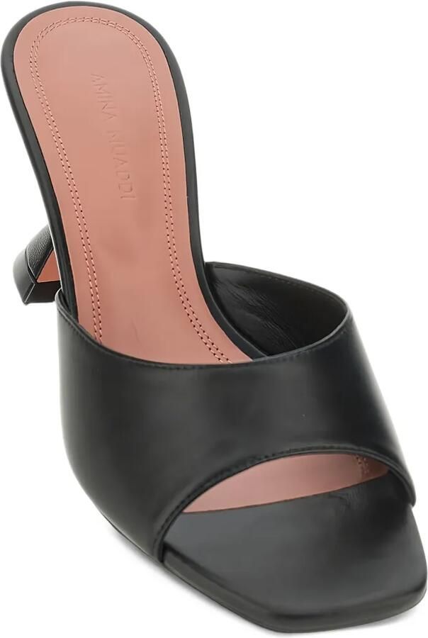Amina Muaddi Lupita leren sandalen Zwart - Foto 2