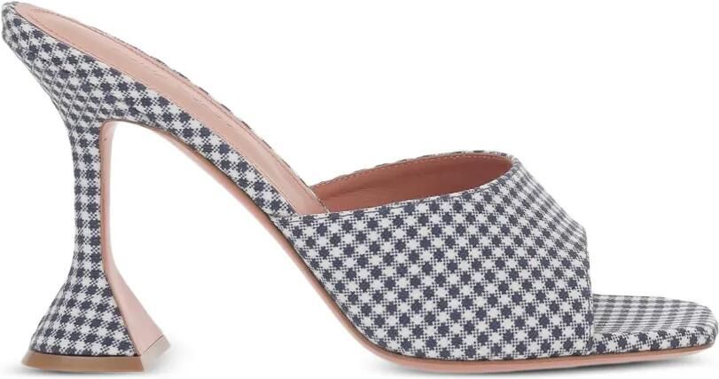 Amina Muaddi Lupita sandalen met gingham ruit Blauw
