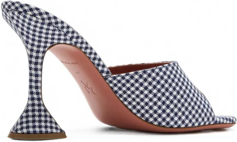 Amina Muaddi Lupita sandalen met gingham ruit Blauw - Foto 4