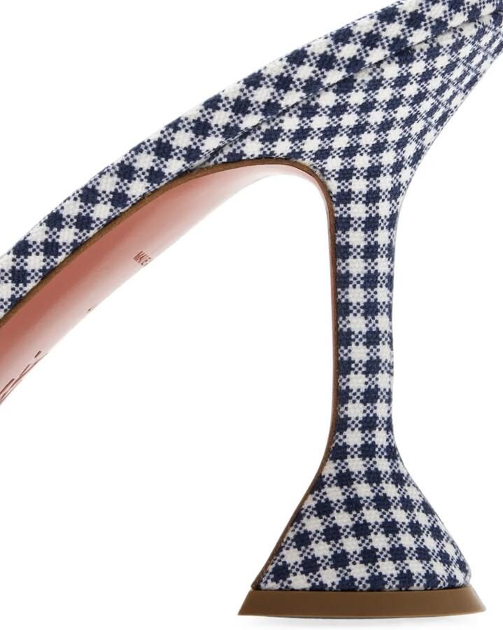 Amina Muaddi Lupita sandalen met gingham ruit Blauw - Foto 2