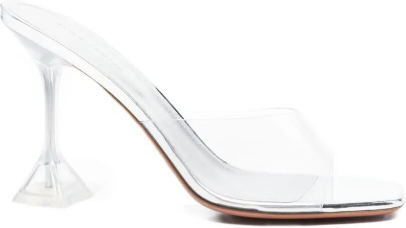 Amina Muaddi Lupita sandalen met zandloperhak Wit