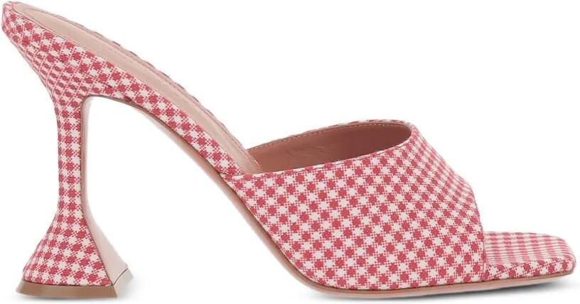 Amina Muaddi Lupita slippers Rood