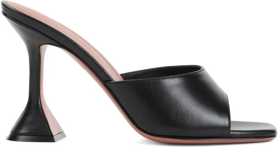Amina Muaddi Lupita slippers Zwart