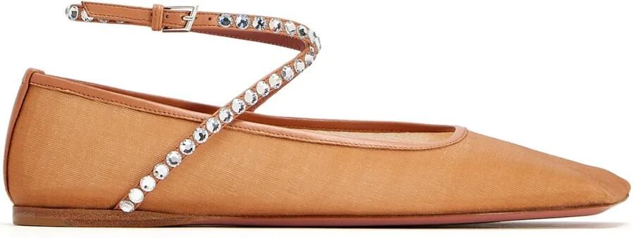 Amina Muaddi Mesh ballerina's Bruin