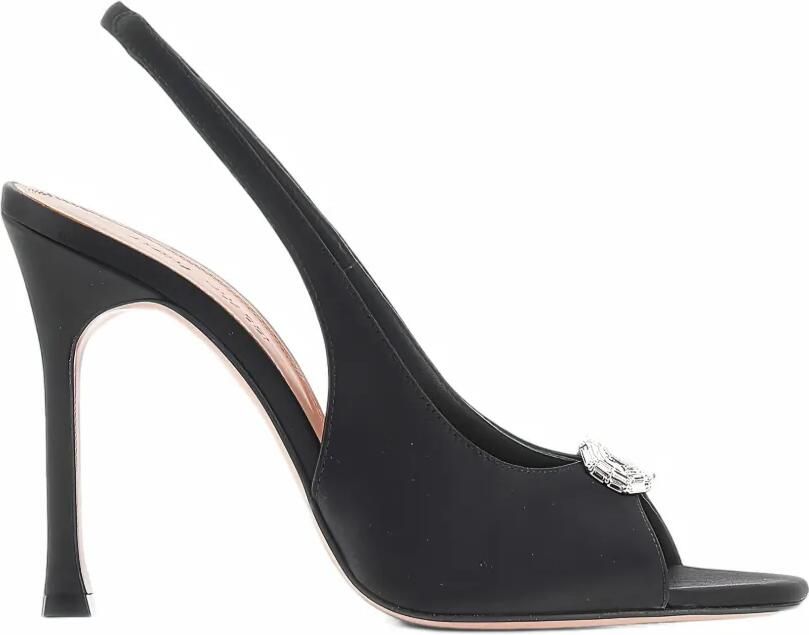 Amina Muaddi Mini Camelia crystal-embellished sandals Zwart