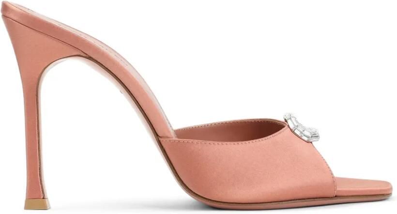 Amina Muaddi Mini Camelia Slipper sandalen Roze