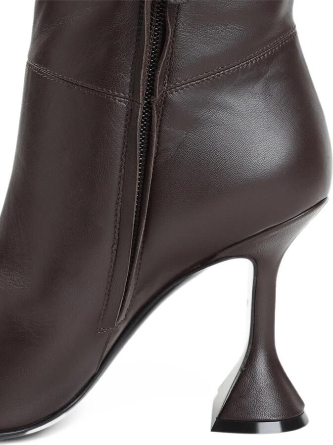 Amina Muaddi pointed-toe over-the-knee boots Bruin - Foto 3