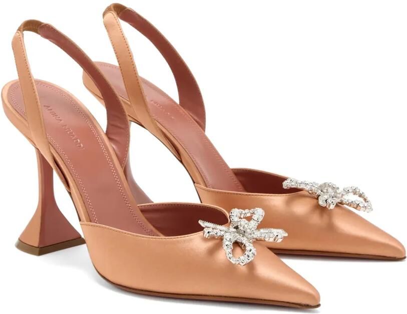 Amina Muaddi Rosie slingback pumps Bruin - Foto 3