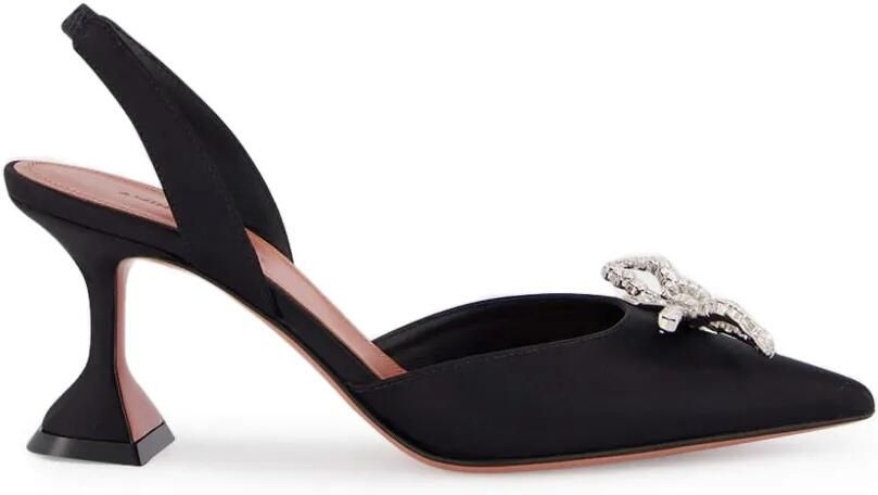 Amina Muaddi Rosie slingback pumps verfraaid met kristallen Zwart
