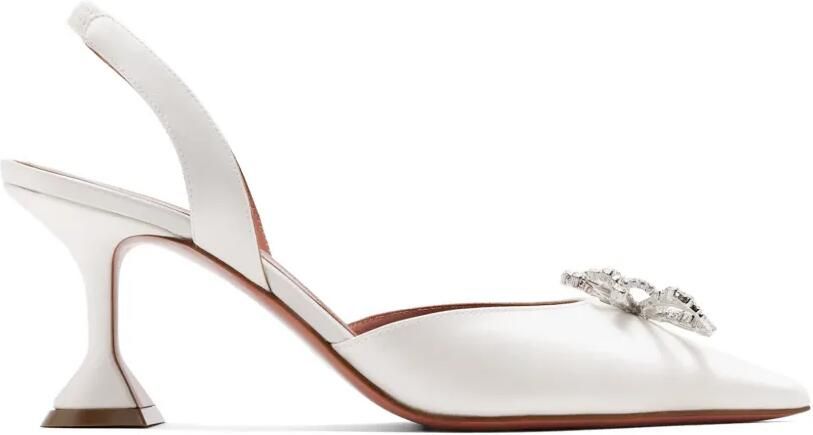 Amina Muaddi Rosie slingback pumps Wit