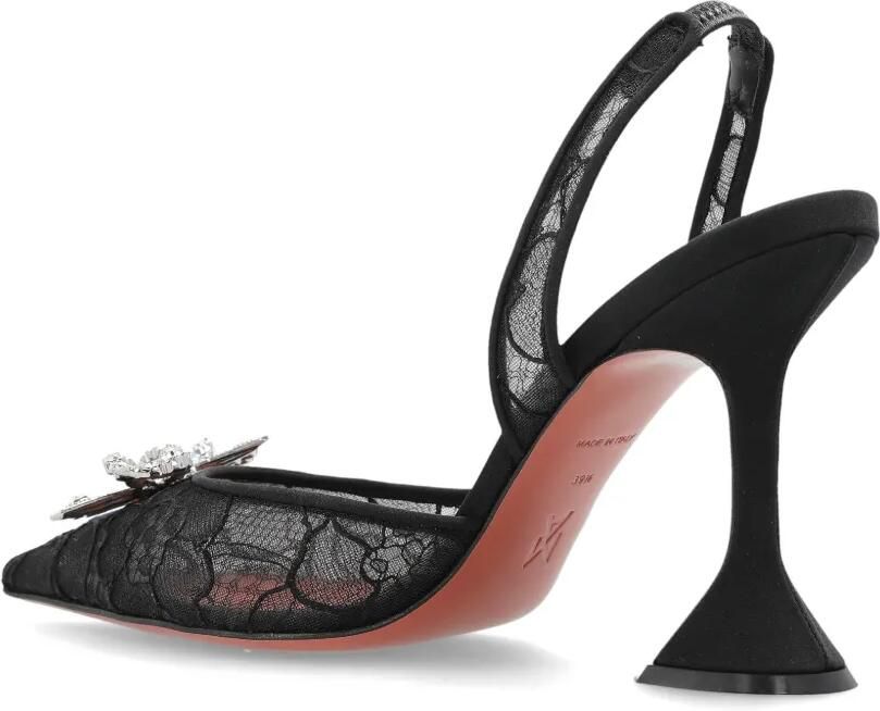 Amina Muaddi Rosie slingback pumps Zwart - Foto 3