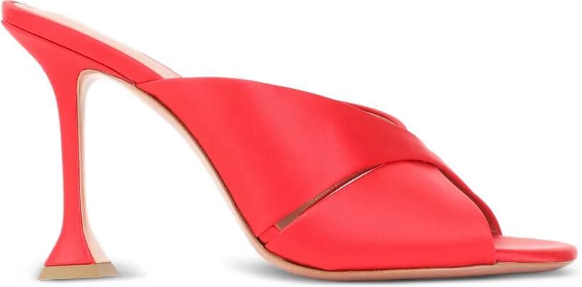 Amina Muaddi Salma sandalen Rood