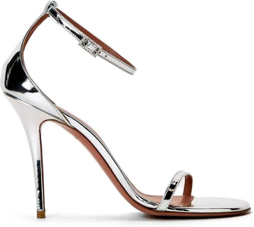 Amina Muaddi Sandalen met verfraaid bandje Zilver