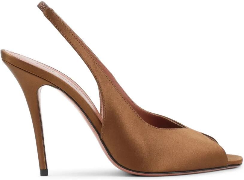 Amina Muaddi Slingback sandalen Bruin