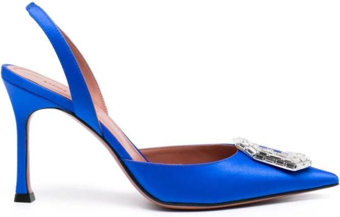 Amina Muaddi Camelia slingback pumps Blauw