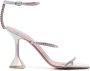Amina Muaddi Gilda sandalen verfraaid met kristallen Paars - Thumbnail 1