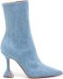 Amina Muaddi Giorgia enkellaarzen Blauw - Thumbnail 1