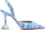 Amina Muaddi Holli slingback pumps Blauw - Thumbnail 1