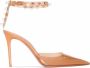 Amina Muaddi Julia pumps van pvc glas Bruin - Thumbnail 1