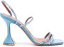 Amina Muaddi Naima sandalen verfraaid met kristal Blauw - Thumbnail 1