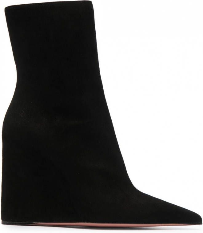 Amina Muaddi Pernille laarzen met sleehak Zwart - Schoenen.nl