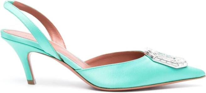 Amina Muaddi Camelia slingback pumps Groen