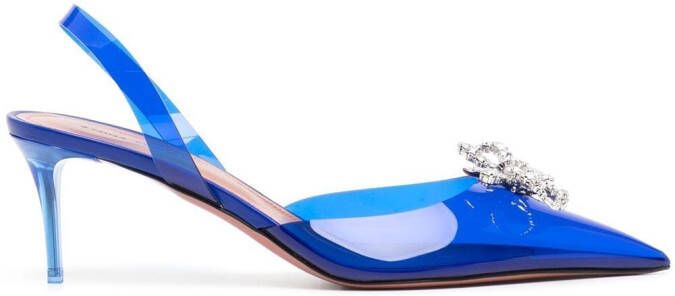 Amina Muaddi Rosie slingback pumps Blauw