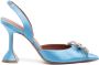 Amina Muaddi Rosie slingback sandalen Blauw - Thumbnail 1
