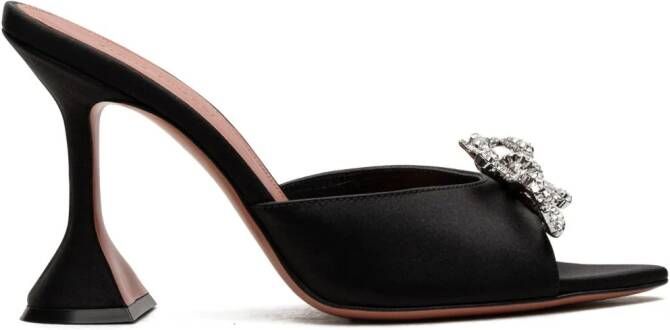Amina Muaddi Rosie sandalen verfraaid met kristal Zwart