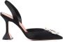Amina Muaddi Begum 95 mm slingback pumps met kristallen gesp Zwart - Thumbnail 1