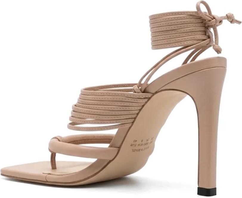 Amir Slama Sandalen met meerdere bandjes en striksluiting Beige - Foto 3