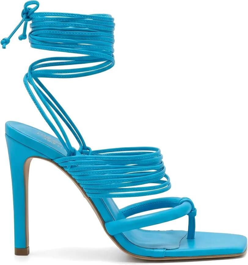 Amir Slama Sandalen met meerdere bandjes en striksluiting Blauw