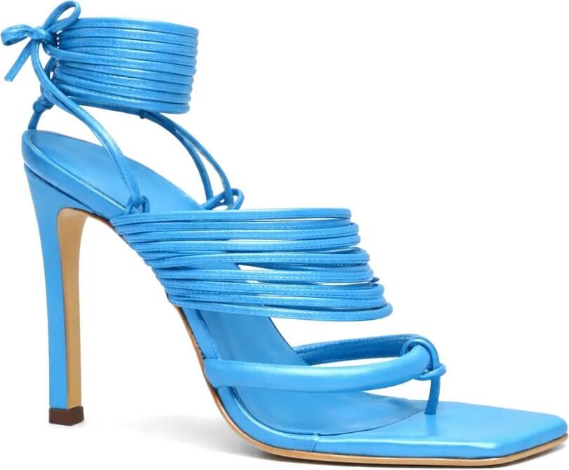 Amir Slama Sandalen met meerdere bandjes en striksluiting Blauw - Foto 3
