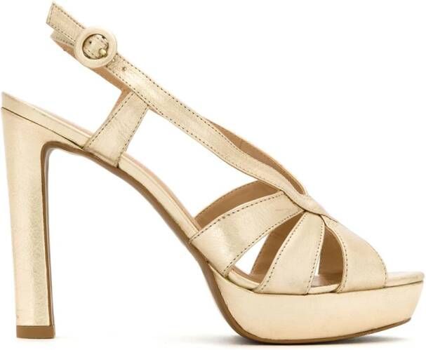Amir Slama metallic leather sandals Geel