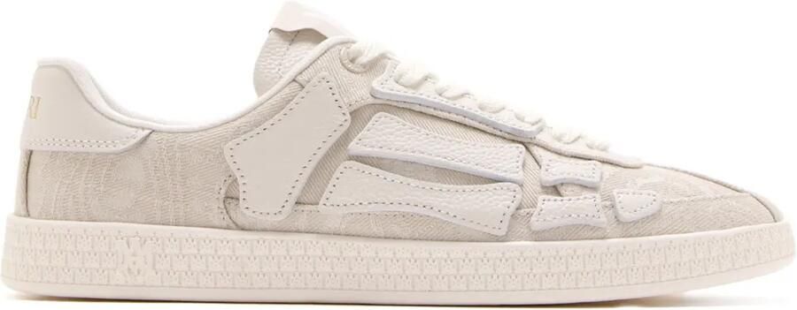 AMIRI Canvas sneakers met skeletdetail Beige