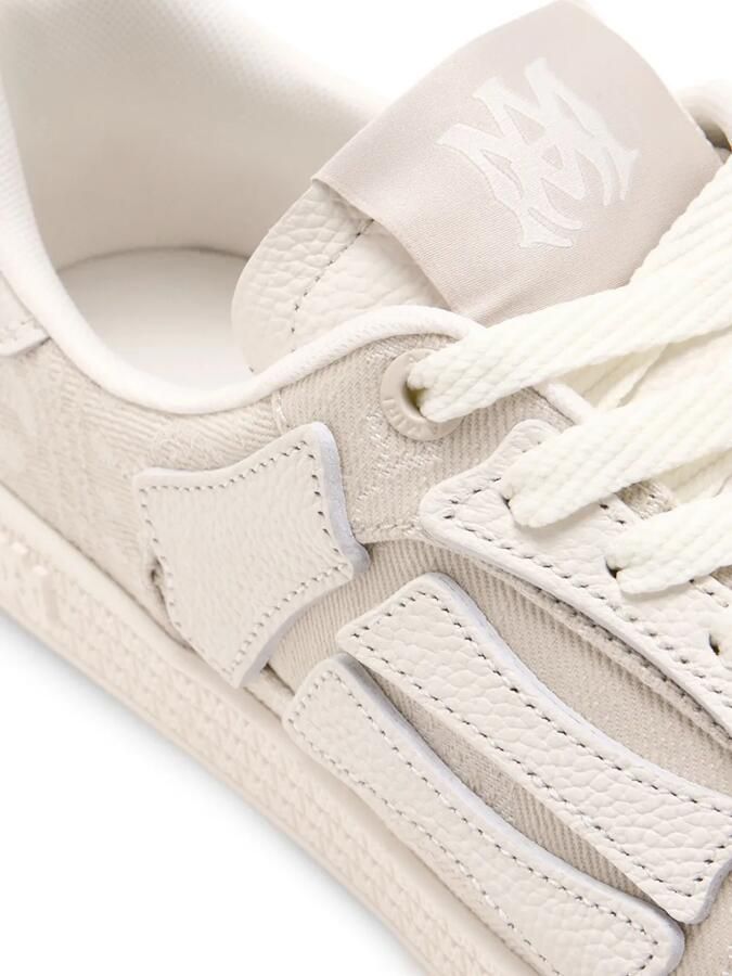 AMIRI Canvas sneakers met skeletdetail Beige - Foto 3