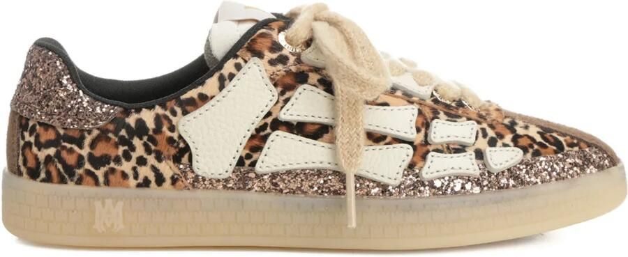 AMIRI Pacific Bones sneakers met luipaardprint Bruin