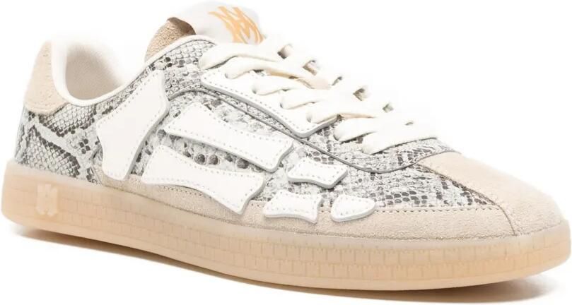 AMIRI Pacific Bones sneakers met slangenpatroon Beige - Foto 3